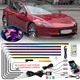 For Tesla 3 X Y S 10 in 1 LED Neon Interior Strip Light RGB Ambient Lights Kits