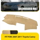 DashMat Dash Cover Dashboard Mat Car Interior Pad For 2007-2011 Toyota Camry US