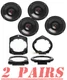 For 2007-2013 Silverado Sierra Extended Cab JBL Stage3627F Front/Rear Speakers
