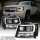 Blk 2007-2014 Chevy Suburban Tahoe Avalanche OPTIC DRL LED Projector Headlights