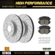 295mm Front Disc Brake Rotors + Ceramic Pads For 2014-2018 Mazda 3 Mexico Built