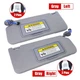 Left Driver & Right Passenger Side Gray Sun Visor w/Light for Honda Accord 08-12