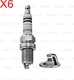 BOSCH Spark Plug x6 Petrol For NISSAN 200 Sx 100 Nx TOYOTA B13 1.3-4.5L 1987-