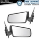 TRQ 3x5 Black Manual Mirrors Pair LH RH for S10 S15 Pickup Truck SUV