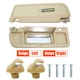 Pair Driver & Passenger Side Beige Sun Visor W/Clips For 2006-08 Honda Civic