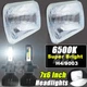 7X6" 100W  LED Headlights High/Low  H4 Bulb For Mazda Pickup B2000 B2200 1986-93