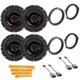 340 Watts 6.5" H7653 Front/Rear Speaker Upgrade kit for 2006-2021 Honda Civic