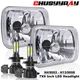 For Mazda Pickup B2000 B2200 B2600 1986-93 Pair 7x6" 5x7 LED Headlights High-Low