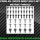 1980+ Ford F250 F350 F450 F550 Full Size Pick Up Truck Metric Body Bolts Screws