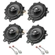 Pioneer 350W 4-Way Front-Rear 6.5" Speaker package for 2007-2017 Jeep Wrangler