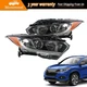Headlights Headlamps Halogen w/LED DRL Pair LH RH For 2019 2021 Honda HRV HR-V