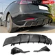For 17-22 Tesla 3 IKON Style 3PCS Rear Diffuser Lip W/ Aprons Carbon Fiber Print