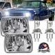 DOT 7x6" LED Headlight Hi-Lo H4 for GMC C1500 C2500 C3500 K1500 S15 Pickup Truck