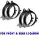 2 Pair (Qty 4)Front & Rear 6.5" Speaker Install Mount kit for Toyota/ Scion