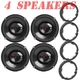JBL Stage3 6.5" Front & Rear Car Speakers for 1998-2013 select Volkswagen Beetle
