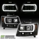 NEW Black 2007-2014 Chevy Suburban Tahoe Avalanche LED DRL Projector Headlights