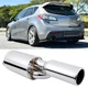 For Mazda Mazdaspeed3 Mazdaspeed6 Twin Loop Exhaust Muffler 2.5" Inlet 4.0" Tip