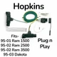 Hopkins 42115 Plug-In Trailer Wiring Harness 1995-2002 Dodge Ram 1500 2500 3500
