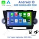64GB For Toyota Highlander 2009-14 Android 13 Car Stereo Radio GPS Navi Carplay