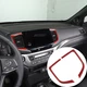 Red Carbon Fiber Central Air Vent Outlet Frame Trim For Honda Ridgeline Pilot