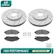 Front Drilled Disc Rotors & Brake Pads For Nissan Leaf NV200 2013-2018 2019 2020