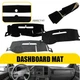 Dashboard Dash Cover for Chevy Silverado 2007-2013 GMC Sierra 1500 Gray Black