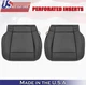 2017 For Ford F150 Lariat Driver & Passenger Bottom Perf Leather Seat Covers BLK