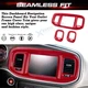 Dashboard Navigation Screen Panel For Dodge Charger 2015-23 Carbon Fiber Red