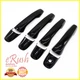 FOR 2011-2018 FORD EXPLORER 8PCS GLOSSY BLACK DOOR HANDLE TRIM COVERS NO SMR KEY