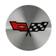 GM Licensed N90 Aluminum Wheel Center Cap w/ Flags Emblem for 1982 C3 Corvette