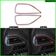 For Jaguar XE X760 F-Pace X761 2016-22 Red Carbon Fiber Dashboard Air Vent Trim