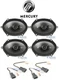 Mercury Cougar 1989-1997 Kicker 6x8" Front + Rear Car Speaker Replacement Kit