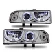 For 1998-2004 Chevy S10 Pickup Truck/Chevy Blazer Chrome Headlights Projector 