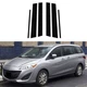 For Mazda 5 2011-2018 Glossy Black Pillar Posts Covers Window Door Moulding Trim