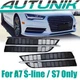 For 2016 2017 2018 Audi A7 S-line S7 Front Bumper Fog Light Grille Cover Bezels