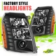 OE Style Black/Amber Projector Headlight for Cadillac Escalade ESV EXT 07-14