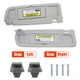 2x Passenger Right&Driver Left Sun Visor W/Clip Light Gray For 06-08 Honda Civic