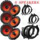JBL Stage162F 400W 6.5" Speakers for Doors/Tailgate For 2010-2022 Toyota 4Runner