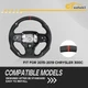 Real Carbon Fiber Steering Wheel Black Leather Fit Chrysler 300 300C 2015-2021