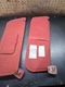 1983 Ford Bronco F250 Sun Visors OEM Driver Passenger Sides Pair Red CLOTH E183