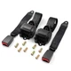 For All Toyota RAV4 Rear Seat Belt 2Pcs 3 Point Easy Install Black