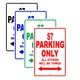 S7 Audi Car Reserved Parking Only All Others Towed Garage Aluminum Metal Sign