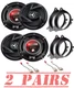 4)400 Watts 6.5" EF.653 Front & Rear Coaxial Speakers for 2005 - 2012 Scion TC