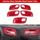 Red Carbon Fiber Look Door Handle Bowl Trim For Dodge Charger Chrysler 300 11-23