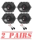 4)JBL Stage3 8627 2Way 6x8" (5x7")  Speakers For 2001-2010 Ford Escape, Mustang