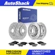 Front Rear Drilled Slotted Brake Rotors Ceramic Pads for Mazda, 5 06-10, 12-17