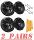 JVC 6.5" 300 Watt Front/Rear Speaker upgrade package for 2007-2017 Jeep Wrangler