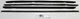 Window Sweeps Weatherstrip for 1979-1985 Buick Riviera Black Front Left Right