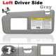 Gray Left Driver Side Car Sun Visor For Toyota RAV4 2006-2012 74320-42501-B2
