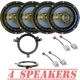 PS-65 300W Front-Rear 6.5" Speaker Upgrade Package for 2007-2017 Jeep Wrangler